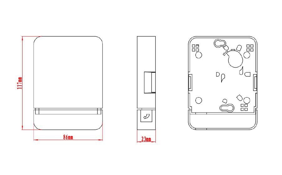 Indoor Fiber Wall Outlet Box 2 Core Fiber Optical Clamshell Box