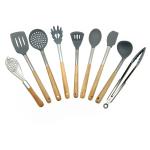 Wood Handle Kitchen Spatula Set , Spatula Kitchen Utensils Holiday Use