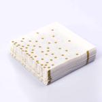 100 Biodegradable Gold Dot Paper Plates