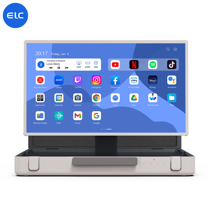 ELC Packgo Portable In Cell Touch Smart Tv Android 12 Smart Tv Briefcase