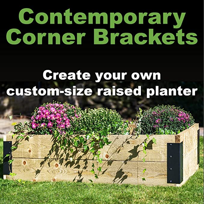 Heavy Duty Powder Coated Carbon Steel Garden Bed Corner Brackets Surealong Green