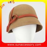 Vintage hot sale cloche hats for ladies,100% Australia wool felt hats for women