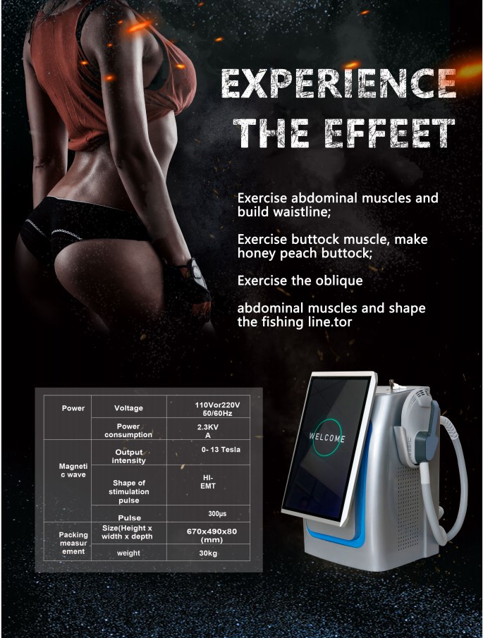 Advanced EMS Slimming Machine 150HZ Frequency For Cellulite Reduction