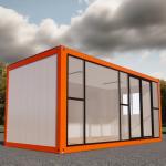 Galvanized Steel Bending 20ft Prefabricated Modular Steel Housing Eco-Friendly