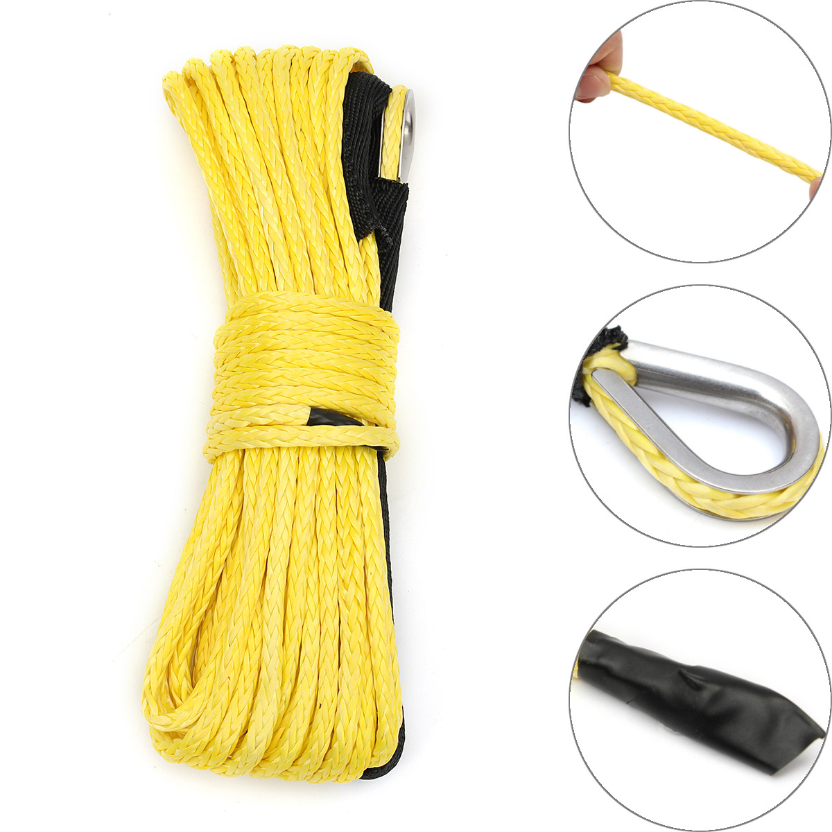 High Strength 12mm UHMWPE Fiber Braided Towing Winch Rope for Towing Requirements