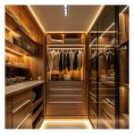 Home Furniture Essential 2024 Glass Door Wardrobe for Bedroom and Cloakroom
