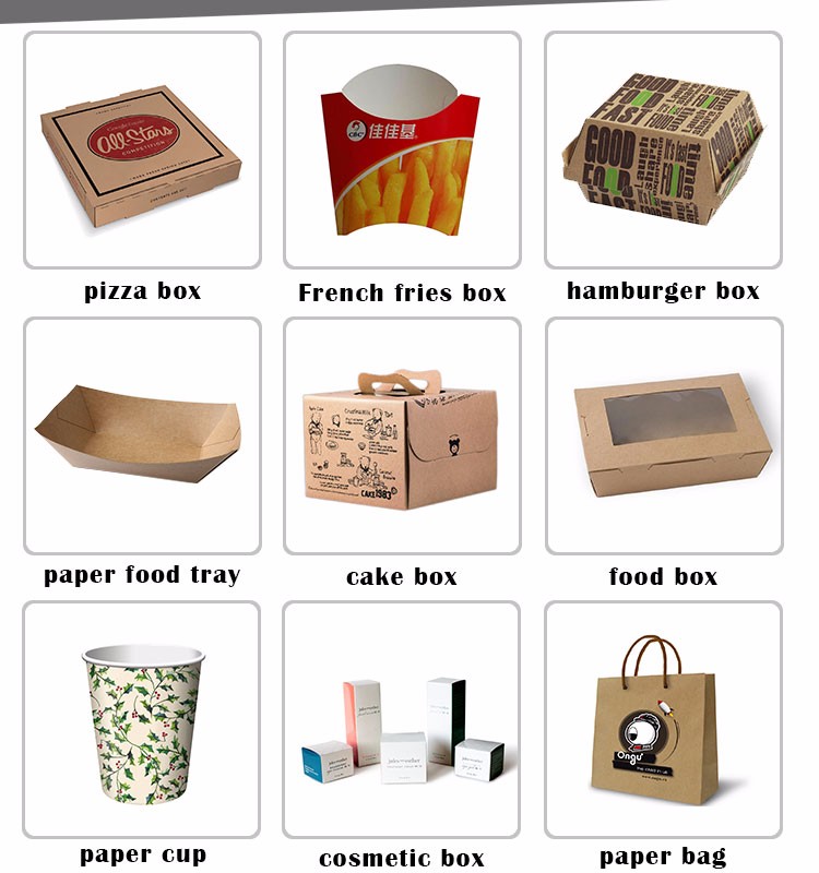 cheap food grade hamburger paper box paper hamburger box paper burger packaging box