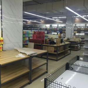 Quality Foldable Wooden Retail Display Shelves With Metal Frame SGS ISO9001 wholesale