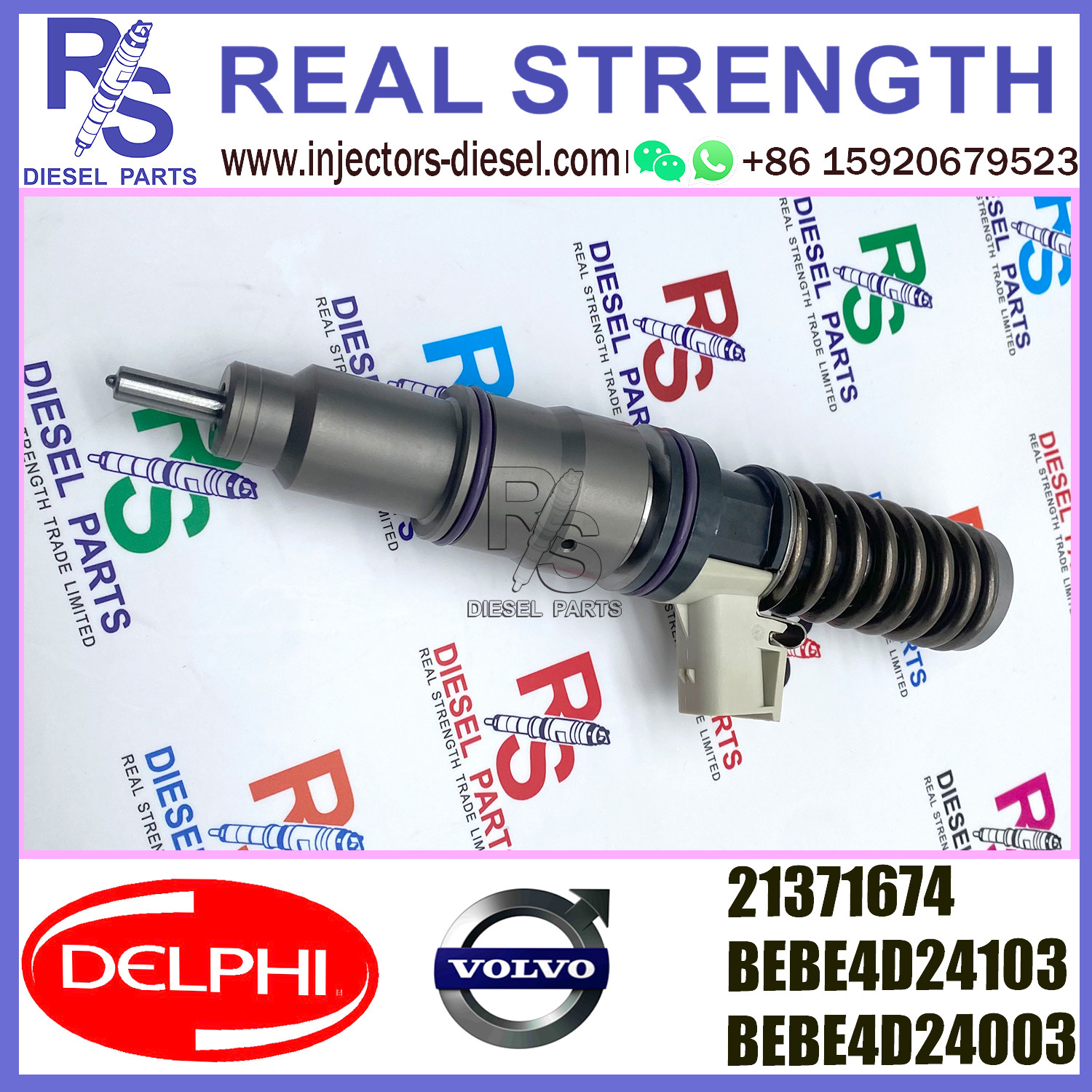 DELPHI 4pin injector 21371674 Diesel pump Injector V-O-L-V 21371674 21340613 85003265 for V-O-L-V MD13 EURO 4 LOW POWER