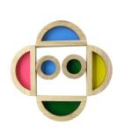 Acrylic Educational 24pcs Rainbow Building Blocks For Kids Gift