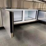 Stainless Steel Sliding Door Deli Display Freezer Air Cooling