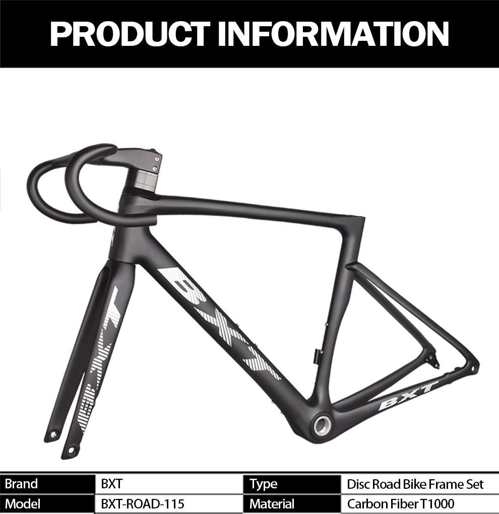 Carbon Fiber Disc Brake Carbon Road Bike Frame Mtb 700C Matte Black Gloss Black