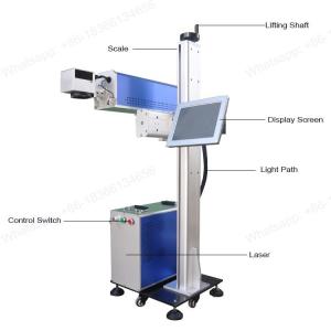 Quality Glass Flying Laser Marking Machine , Laser Line Marking Machines For Crystal wholesale