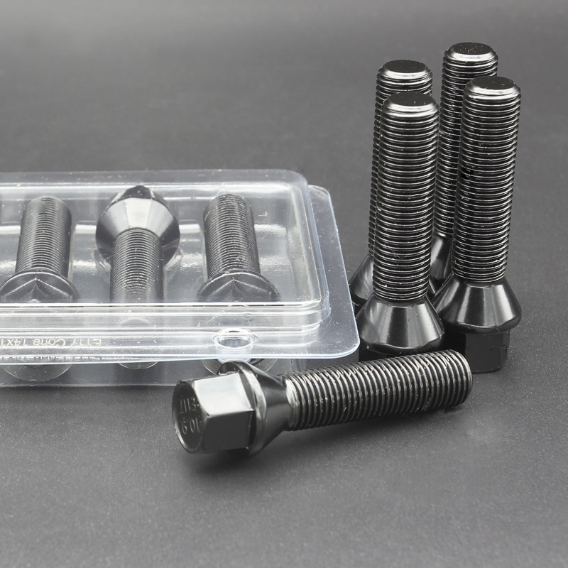 Shank 50mm Grade 10.9 Cone Seat Extended Wheel Bolts M14x1.5 for Wheel Tuning