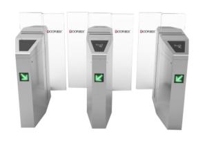 Quality 40W 550mm Width Cards Reader Glass Sliding Turnstile wholesale
