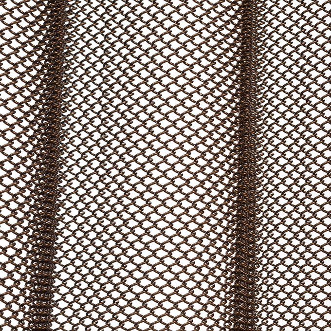 Aluminum Coil Metal Wire Mesh Curtain With Custom Surface Finish For Decoration