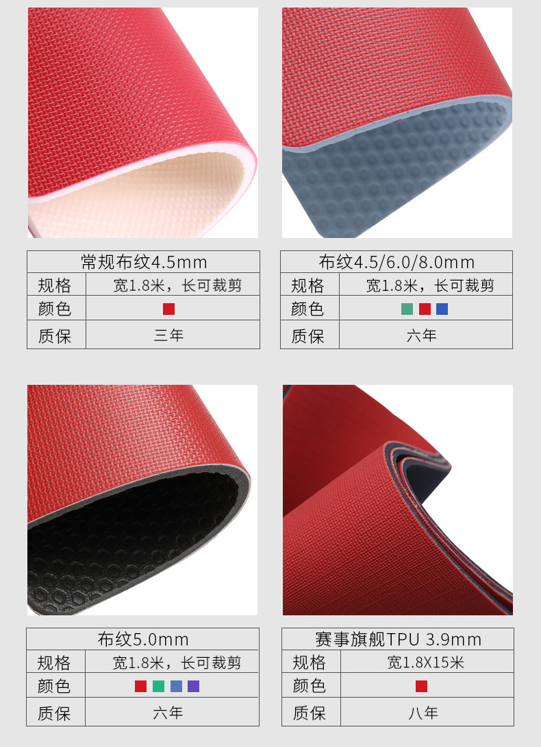 Synthetic Plastic PVC Sport Flooring Badminton Court Mat