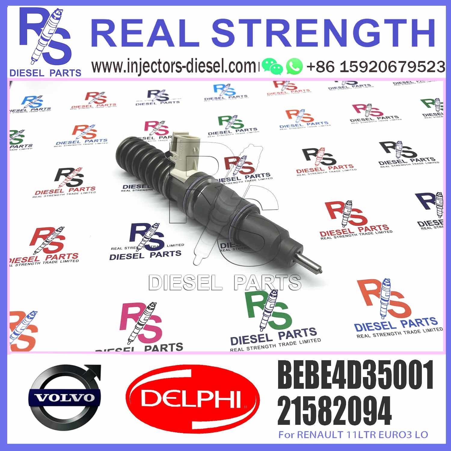 injector common rail injector 3801432 BEBE4D35001 For RENAULT MD11 EURO 3 LOW fuel injector BEBE4D04001