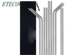 Quality House Hold Reusable Drinking Straws , Drinking Metal Cocktail Straws wholesale