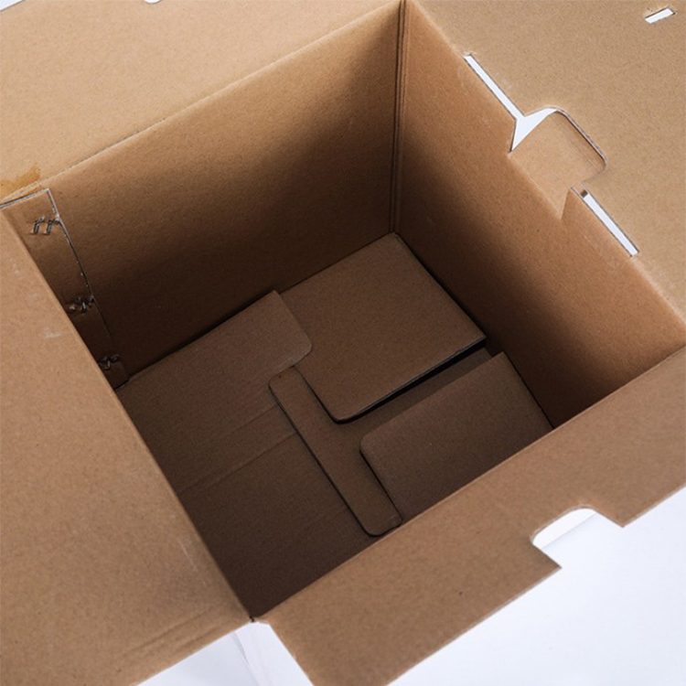 Paper Big Corrugated Boxes Packaging Blanche Disposable Size Customized