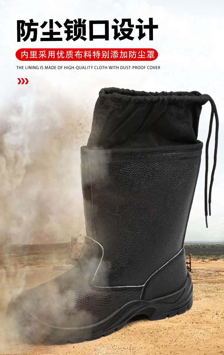 Kevlar Midsole Safety Shoes Cowhide Genuine Leather Work Boots with Steel Toe