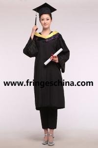 Quality Custom College/University Graduation Gown-100% Matte Polyester Customized Graduation Gown wholesale