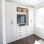 Modern 2D/3D White Wardrobe for High End Apartment Bedroom Closet