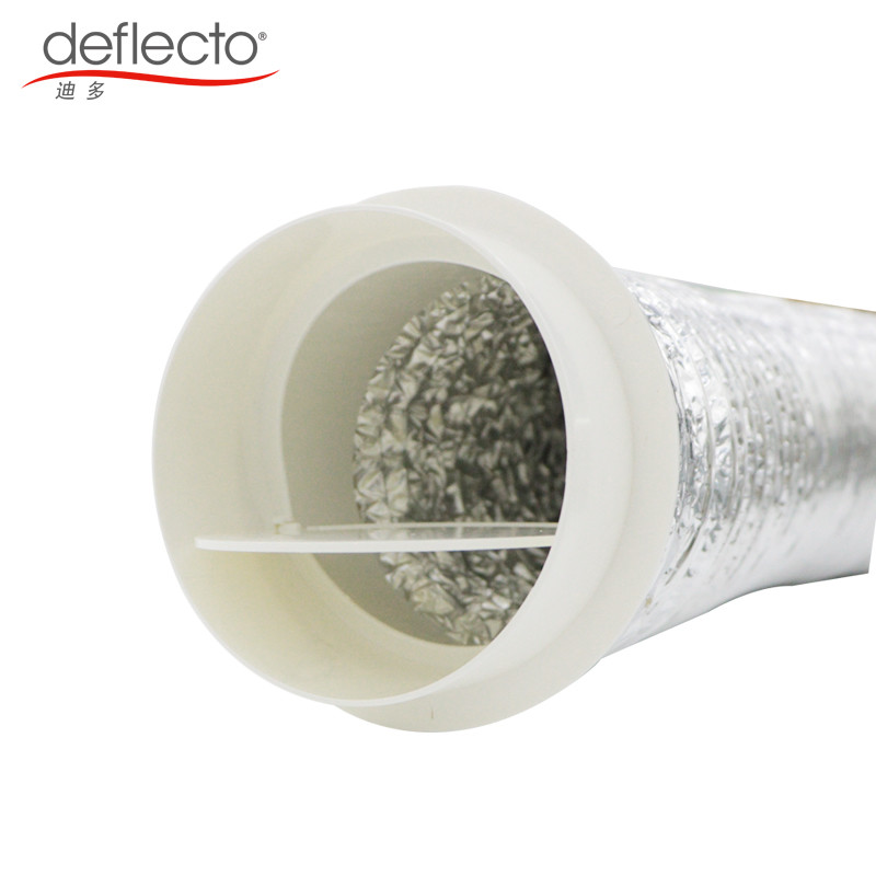 Lightweight Ducting Check Valve Round Pipe Connector With Damper 4 Inches