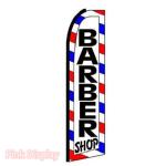 Pink Display Barber Shop Teardrop Feather Flags