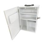 Large Workplace 2 Shelf First Aid Cabint Empty White With Pocket