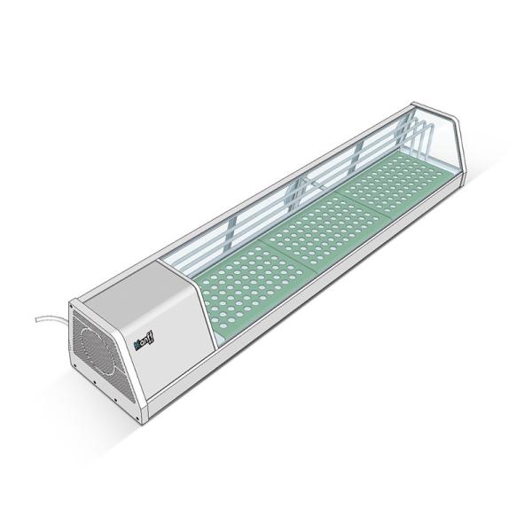 Cheap 100L Sushi Pizza Prep Refrigerator Glass Material Static Cooling for sale