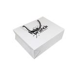 White Color Custom Printed Paper Bags For Cosmetics / Perfume / Garments