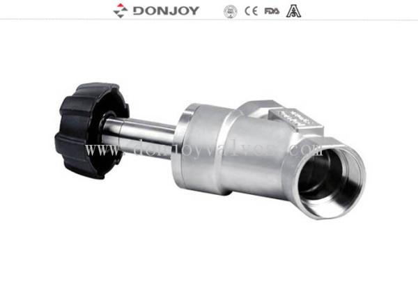SS316L 2" Plastic Handle Angle Seat Valve , Steam Angle Valve With Clamp