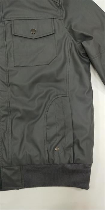 Faux Leather Padded Puffer Jacket