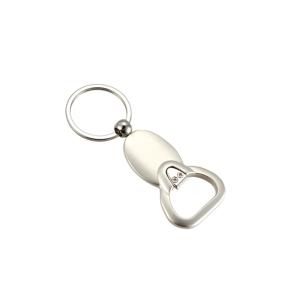 Quality Plated Silver Metal Beer Bottle Opener Keychain wholesale