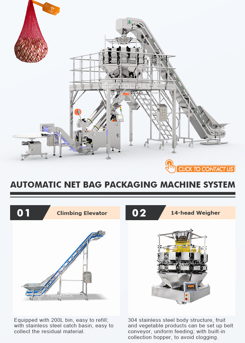 Dry Red Pepper Fruit And Vegetable Packaging Machine Net Bag Packaging Production Line