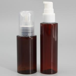 Quality 70ml Amber PET Lotion Cylinder Plastic Alcohol Spray Bottle wholesale