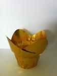 Golden cake tulip cup/PET Golden color Lotus cup