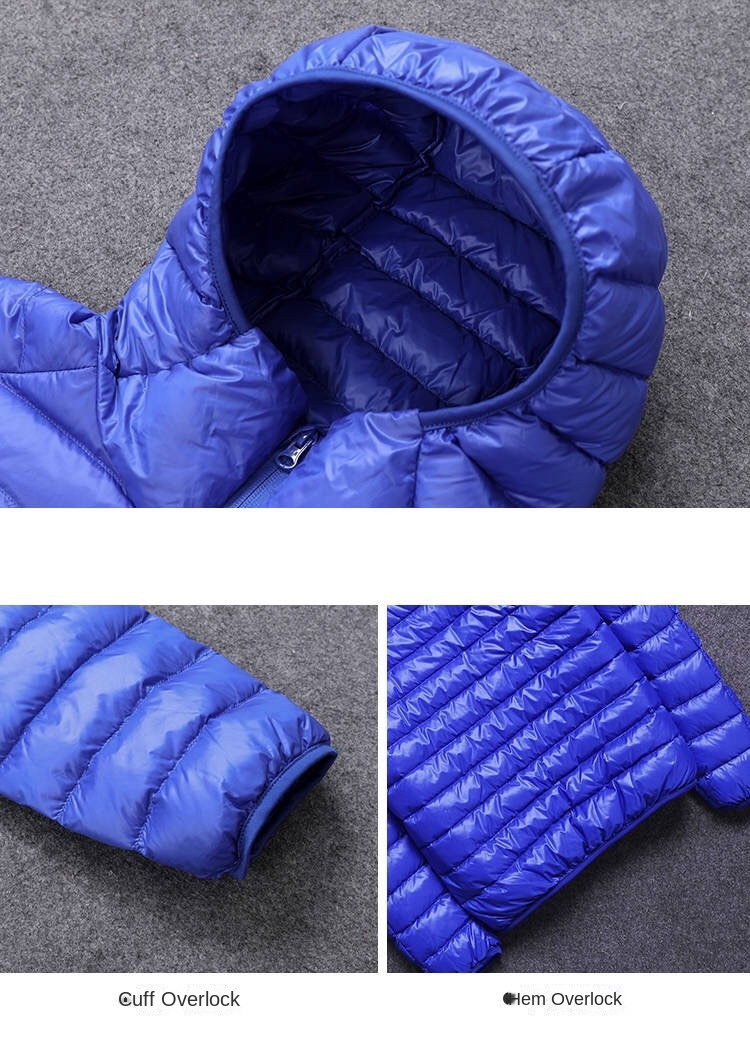 Plus Size Warm Down Jacket Lightweight Hooded Casual Winter Puffer Jacket