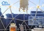White Green Glamping Hotel Tent , Geodesic Dome Tents Waterproof Eco Tent Price