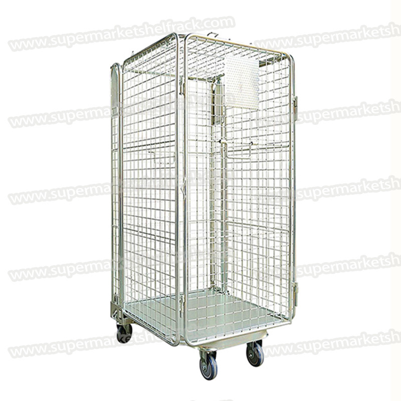 1700mm Zinc Plating Logistic Trolley 800MM Heavy Duty Platform Truck Trolley 300kg 4 Wheels