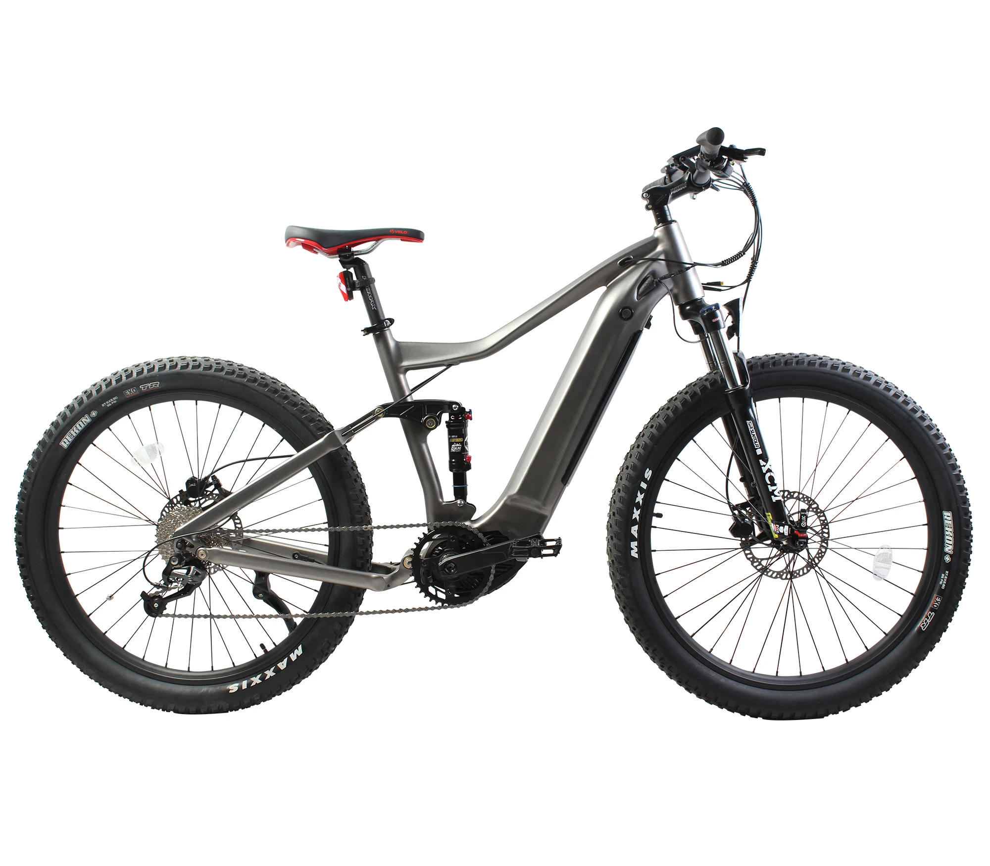 Full Suspension Electric Hybrid Bike 27.5 Inch 48V 500W Mid Drive Electric Mountain Bike