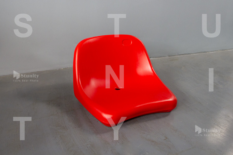 SGS Approved Uniform Texture Red HDPE Plastic Stadium Chair