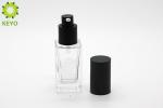 Liquid Foundation Pump Bottle 30ml Square Shape Clear Glass Material Made