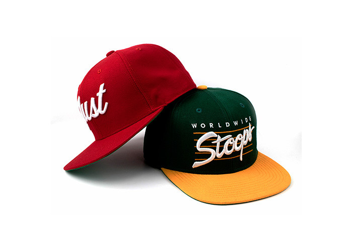 3D Embroidery Cool Snapback Baseball Cap , Flat Brim Baseball Cap Daily Used For Man