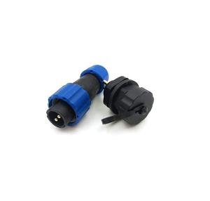 Quality 13mm Waterproof Aviation Connector IP67 2Pin Panel Mount LED Light Wire Connector wholesale