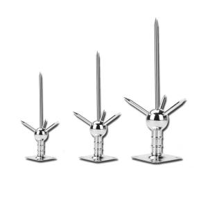 Quality Brass Lighting Rod Three-Pole Copper Air Terminals Detachable Lightning Protection Device wholesale