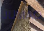 Anodized Aluminum Metal Chain Link Curtains Fly screen In Salon / Bar / Cafe