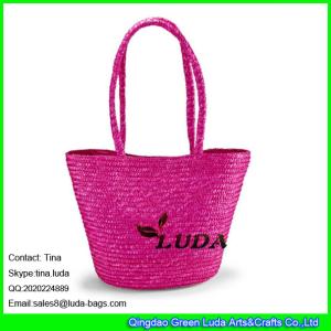 Quality LUDA 2016 fashion wheat straw woven straw handbags wholesale