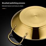 Wholesale TOP Seller Gold Cookware Dry Pan Stainless Steel Ramen Pots Seafood